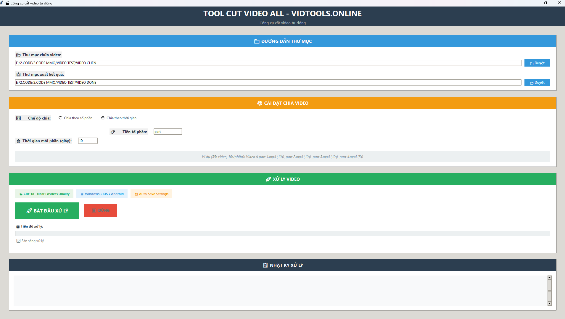 TOOL CHIA VIDEO THÀNH NHIỀU PHẦN
